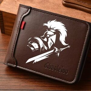Brown Leather Wallet with Knight Design
